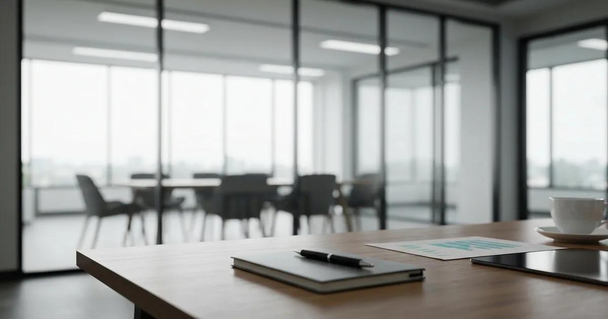 Mesa de trabalho com planilha de projeção de custos de RH e calendário anual, em ambiente corporativo neutro
