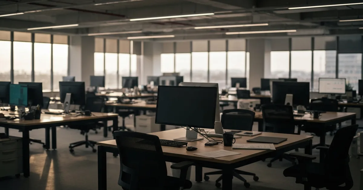 Painel de indicadores de saúde populacional em tela de computador, ambiente corporativo neutro